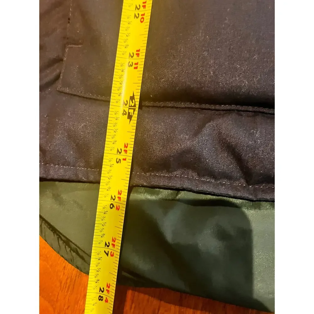 Eddie Bauer Goose Down Puffer Vest Men's Large Navy Blue Pockets‎ Vintage Zip Up